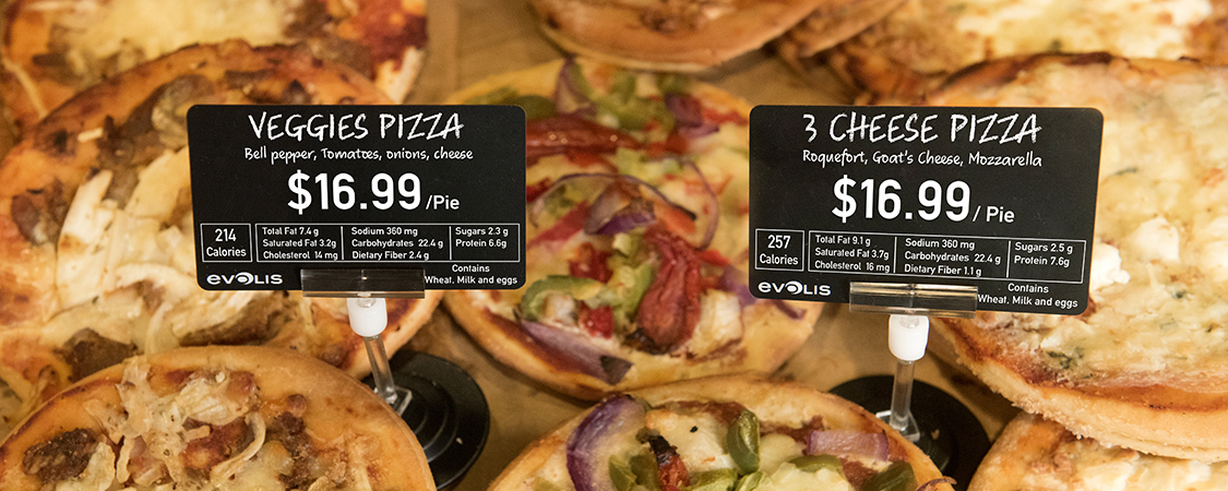Edikio Pizza Display Counter price tag