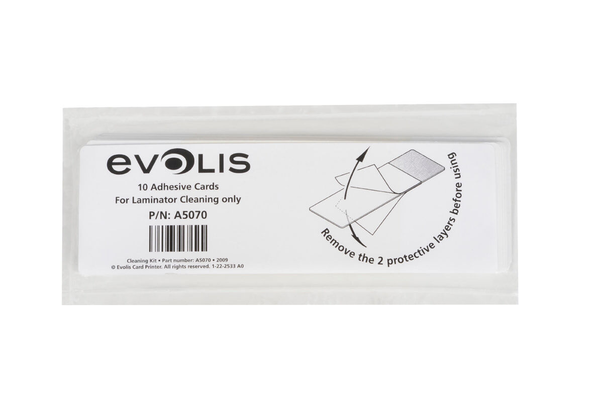 A5070 Adhesive cards for evolis laminator cleaning