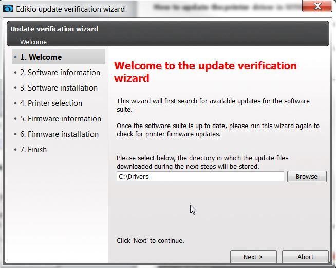 evolis firmware update wizard