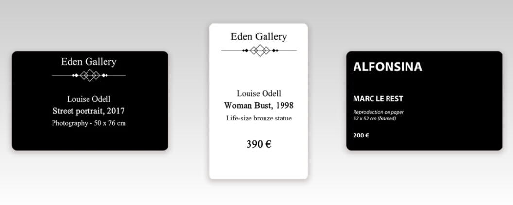 Print Art Gallery Exhibition Labels For Artworks