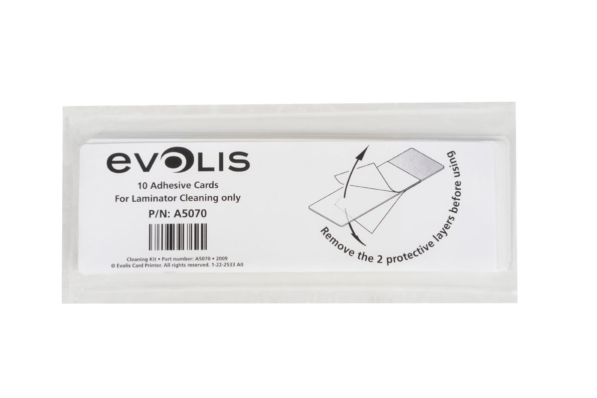 A5070 Adhesive cards for evolis laminator cleaning