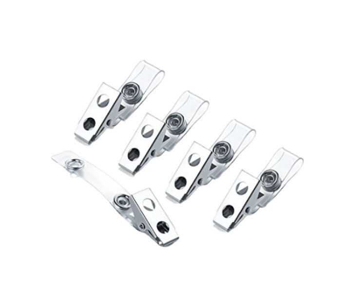 Plastic Clips and straps for plastic ID cards. Flexible vinyl.